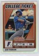 2022 Panini Elite Extra Edition College Tickets Optic Holo Prizm Jud Fabian 0dz7