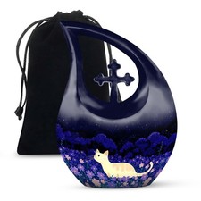 Cat Human Ashes Decorative Burial Unique Urns For Adult Female Mom 10 Inch