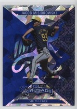 2025 Panini Crusade Crusade Blue Cracked Ice Jacob Misiorowski #98 s5q
