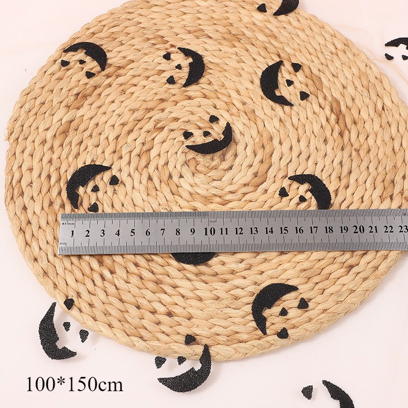Halloween Pumpkin Mesh Fabric Sheer DIY Sewing Craft 100*150cm Orange Cosplay