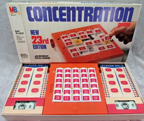 CONCENTRATION Board Game 23rd Edition VTG 1979  ~ Milton Bradley Rhebus COMPLETE