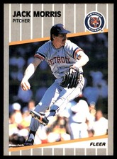 Jack Morris 1989 Fleer #139 Detroit Tigers MLB READ FREE SHIPPING AutographDen