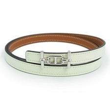 HERMES Chaine d'Ancre encre Swift calfskin  Epsom calfskin, Vert Fizz Gold Belt