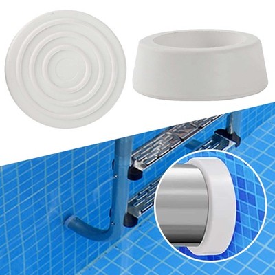 TonGass (2-Pack, White) Outside Pools Ladder Bumpers for Cap, White
