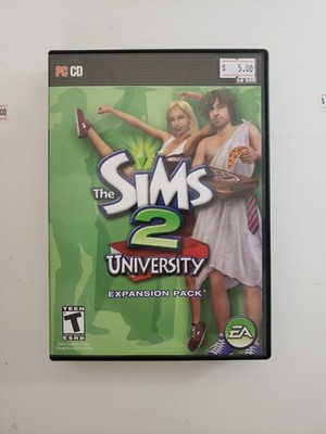 The Sims 2 : University - Expansion Pack - PC CD-ROM (2-Disk Set 2005)