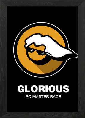 Gerahmtes Wandbild Poster Leinwanddruck Bild Glorious Master Race
