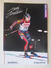 Juni Arnekleiv, Norwegen, Biathlon, seltene, handsignierte Autogrammkarte