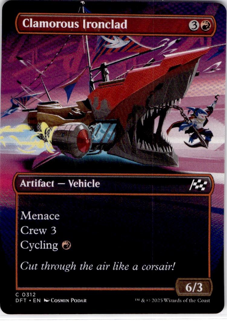 MTG Clamorous Ironclad (Borderless) Aetherdrift Common #312
