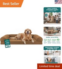 XL Orthopedic Dog Bed for Up to 95 lbs - Removable Cover, Egg Crate Foam