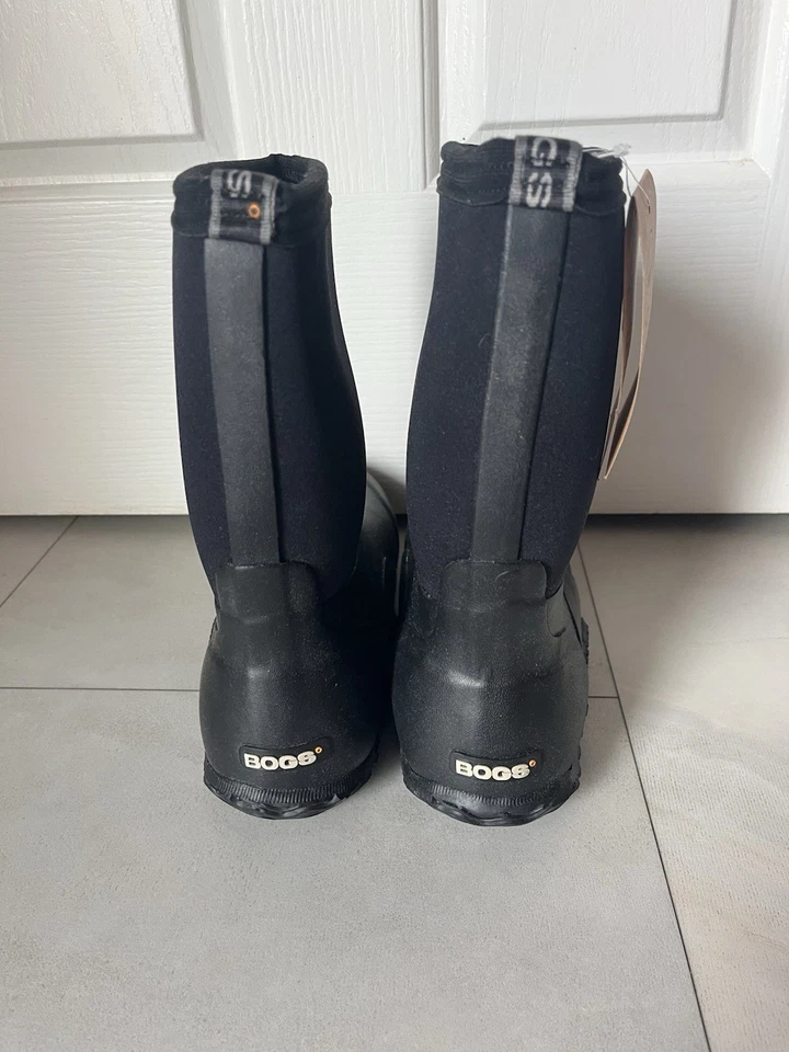 Bogs Classic Mid Snow Boots Mujer’s Talla 12/Hombre’s 10.5 Aislado Impermeable Negro Foto 4 de 4