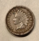 1862 Indian Cent XF Details