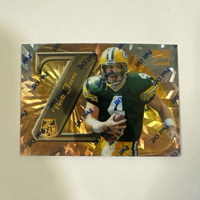Pinnacle 1997 Zenith Z-Team Brett Favre Green Bay Packers #ZT11 Promo Insert HOF