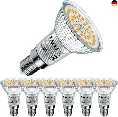 EACLL E14 LED Warmweiss 6W Ersetzt 90W Halogen R50 Glühlampe, 6er-Pack. 695LM 