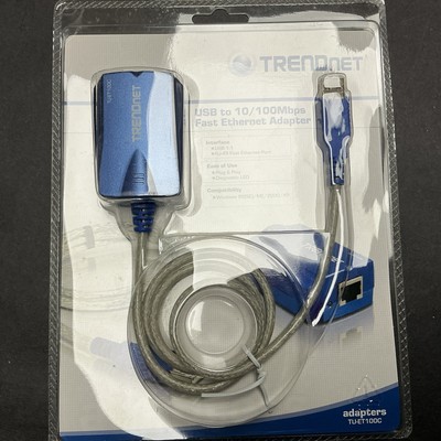 TRENDnet TU-ET100C USB to 10/100Mbps Fast Ethernet Adapter - #(3H14B)
