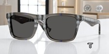 BURBERRY BE4434 414787 Check Lichen Dark Grey 57 mm Men's Sunglasses
