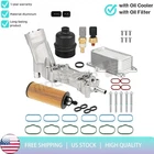 Aluminum Engine Oil Cooler Filter Housing Fit 11-16 Chrysler Dodge Jeep Ram 3.6L