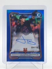 JONAH TONG 2026 BOWMAN CHROME BLUE REFRACTOR ROOKIE AUTO /150 #CRA-JT METS Q4060