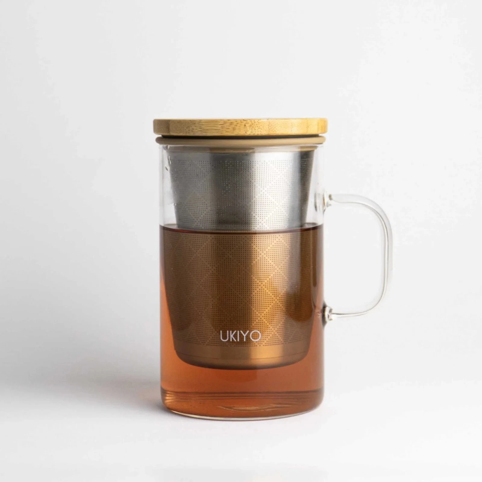 Ukiyo Wood - Glass & Stainless-Steel Tea Infuser 500ml 16.9oz