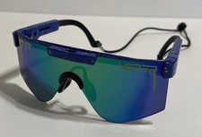 Pit Viper Sunglasses for Kids Blue with Green 5-10 Sports Boys Cycling Biking MX