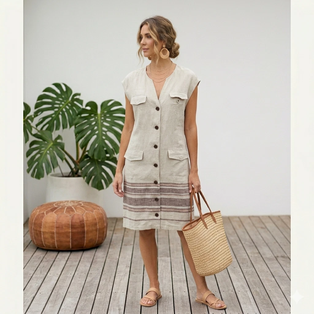chinese dress ladies Tommy Bahama Two Palms Bay Breeze Linen Shift Dress Chambray Blue  Dan's  Southern Prep