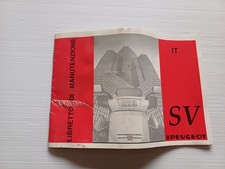 Peugeot SV 50-80-125 scooter manuale uso manutenzione italiano originale