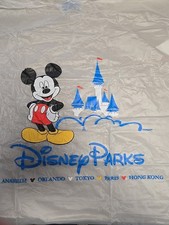 DISNEY PARKS Adult Clear Rain Poncho Mickey Mouse Adult Size One Size Used