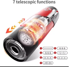 Quiet Male Masturbator 7 Thrusting Rotating Modes Suction Base Hands-Free Toy