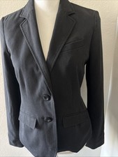 LC Lauren Conrad Black Blazer Front Pleats Two Button with Lining Size 4