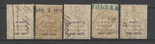 Netherlands Indies Revenue Fiscal Documentary Stamps approx 1900