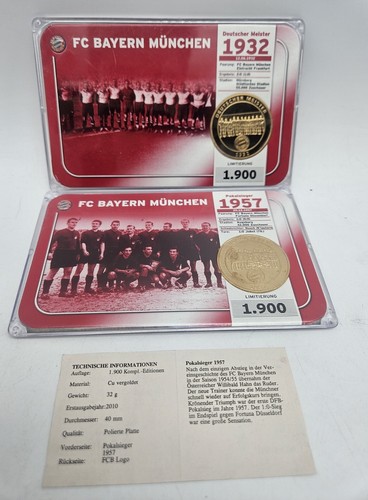 FC BAYERN MÜNCHEN MÜNZE Vergoldet Sammlung Mit Box DEUTSCHER MEISTER Pokalsiege✅ - Bild 7 von 24