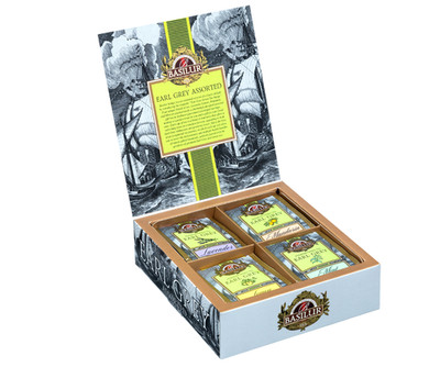 Basilur Ceylon Tee Earl Grey Kollektion - verschiedene grüne Tees - 40 Umschl...