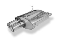 FOX Edelstahl Auspuff 2x80mm eingerollt BMW Z3 E36 3.0l 231PS Roadster & Coupe
