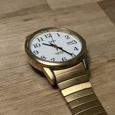 Timex T2H301, Easy Reader, Men's, Goldtone Expansion Watch, Indiglo, Day/Date