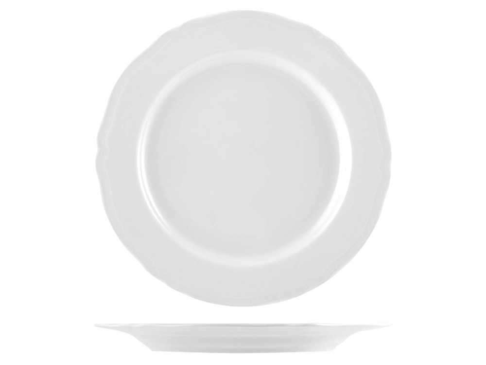 Porcelain Plate, Ø 31 Cm, White H&H