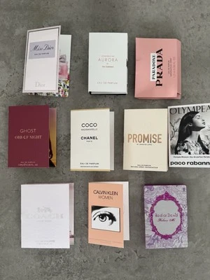 10 X Joblot Perfumes Miss Dior Prada Coco Chanel Mademoiselle Coach Vials New