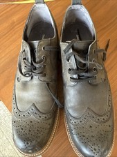 John Vavartos USA Chocolate Brown  Wingtip Leather Shoes Size 10.5