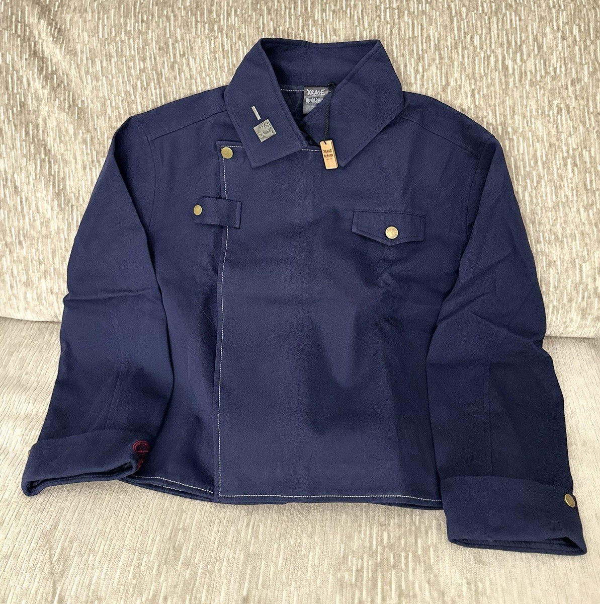 XRAGE Fullmetal Alchemist Roy Mustang Military Jacket Navy Size