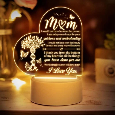 Thoughtful Gifts for Mum Mummy Mother Night Lamp Present Xmas Birthday Christmas