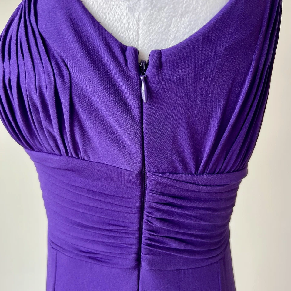 SANGRIA шикарный фиолетовый замочная скважина вечернее платье—SZ. 4 - Изображение 3 из 4