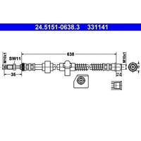 ATE 24.5151-0638.3 Bremsschlauch