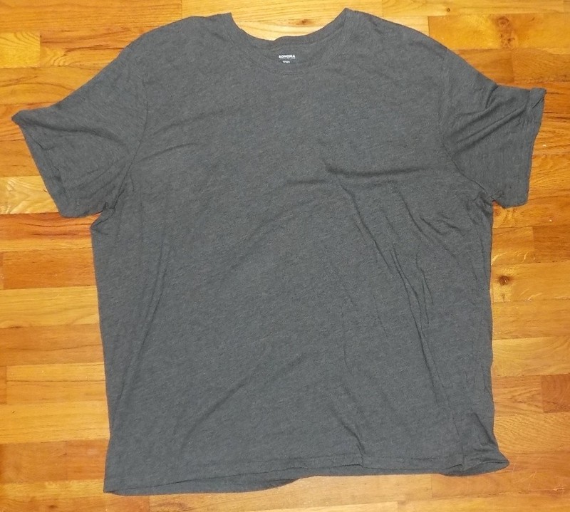 Men's Sonoma short sleeve crew neck t-shirt 2XL solid Gray XXL