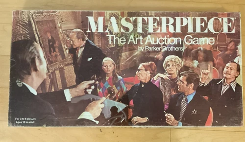 Vintage 1970 Masterpiece Art Auction Board Game Parker Brothers 100% Complete