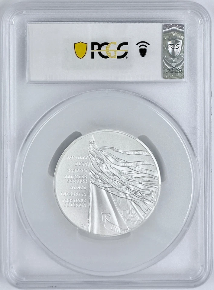 2023 P US Army Matte 2.5 Oz Silver Medal PCGS MS 70 Military Mint Materials OGP - Image 2 of 3