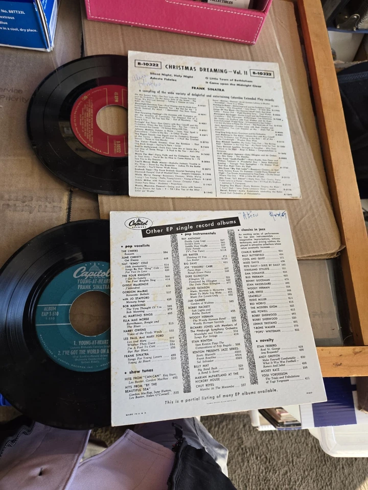 Frank Sinatra Lot Of Rare 8 Eps Covers And 7 Ep Records Over 60 Yrs Old Foto 2 de 4