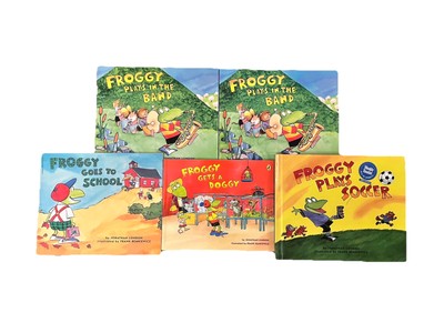Lot of 5 Froggy Books by Jonathan London Children Kids Picture Pb, In The Band