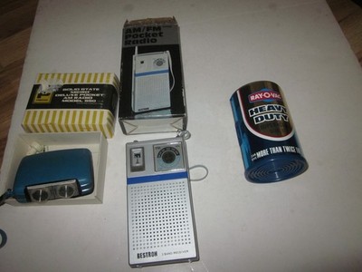 LOT OF 4 TRANSISTOR RADIOS BESTRON PRECOR RAY O VAC ELVIS PRESLEY