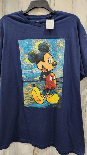 DISNEY Mickey Mouse Graphic Cotton Short Sleeve Dark Blue T Shirt PLUS Size 2X - Bild 2 von 4
