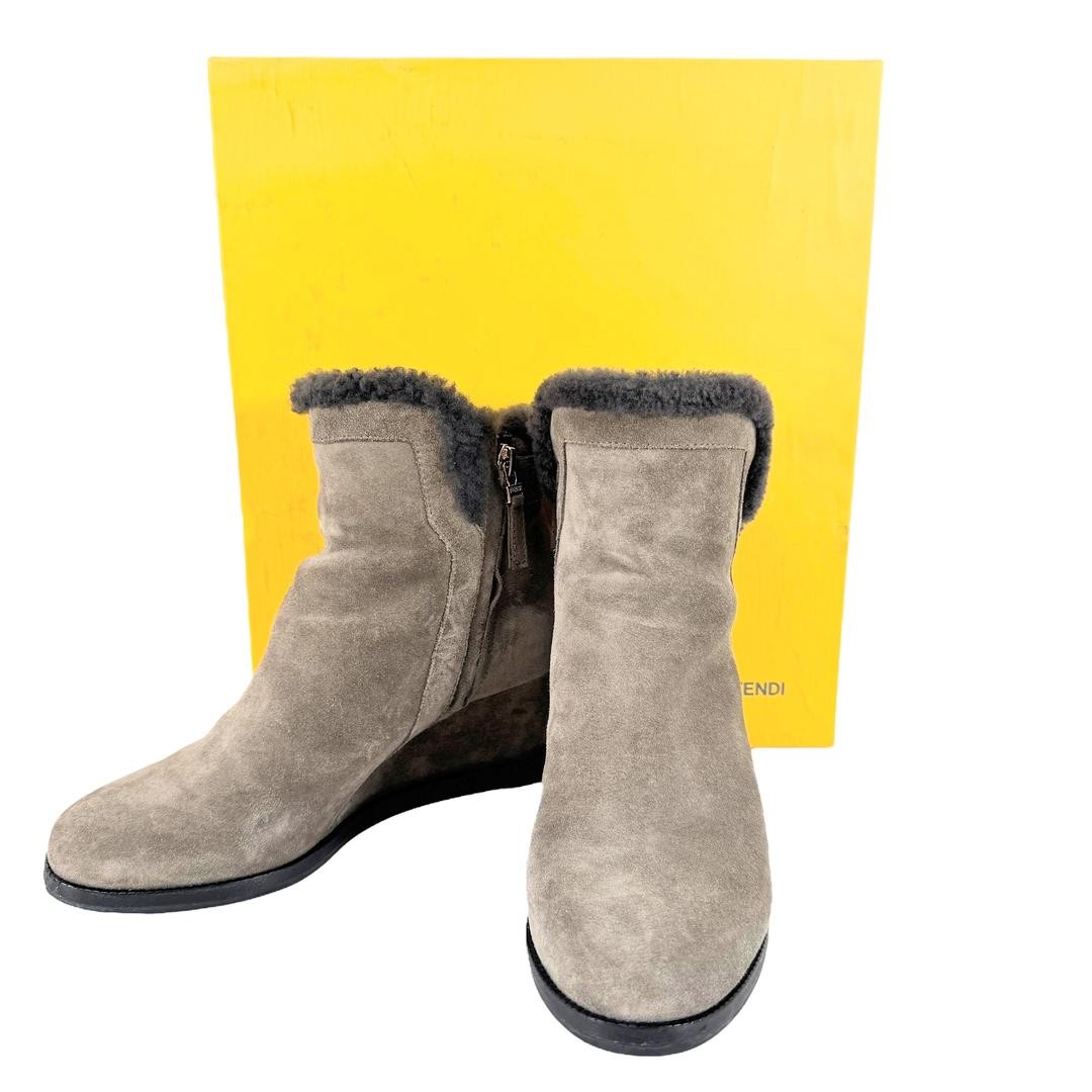 FENDI Short Mouton Boots 35.5 Auth Women | eBay