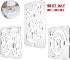 DRERIO 3pcs Quilting Template Acrylic Quilting Ruler Template Free Motion Quilt