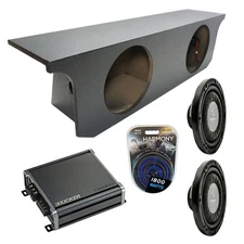 07-18 Jeep Wrangler JK Unlimited Harmony F124 Dual 12" Rhino Sub Box & CXA800.1